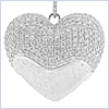 14K White Gold 1.10 ct Diamond Womens Heart Pendant - 24diamonds.com