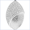 14K White Gold 0.80 ct Diamond Womens  Pendant - 24diamonds.com