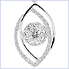 14K White Gold 1.00 ct Diamond Womens Pendant - 24diamonds.com