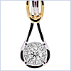 14K Two Tone Gold 0.52 ct Diamond Womens Knot Pendant - 24diamonds.com