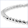 10K White Gold Mens Bead Bracelet 9 Inches - 24diamonds.com