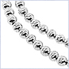 10K White Gold Mens Bead Chain 30 Inches - 24diamonds.com