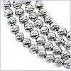 10K White Gold Mens Bead Chain 40 Inches - 24diamonds.com