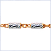 10K Two Tone Gold Womens Chain Necklace 24 Inches - 24diamonds.com