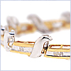 10K Two Tone Gold 0.75 ct Diamond Womens Bracelet 7 Inches - 24diamonds.com