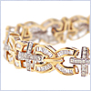 14K Two Tone Gold 3.00 ct Diamond Womens Bracelet 7 Inches - 24diamonds.com