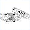 14K White Gold 1.66 ct Diamond Engagement Ring Set - 24diamonds.com