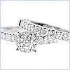 14K White Gold 1.46 ct Diamond Engagement Ring Set - 24diamonds.com