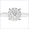 14K White Gold 0.47 ct Diamond Engagement Ring - 24diamonds.com