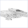 14K White Gold 0.64 ct Diamond Engagement Ring Set - 24diamonds.com