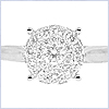 14K White Gold 0.76 ct Diamond Engagement Ring - 24diamonds.com