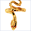 10K Yellow Gold Womens Snake Ring - 24diamonds.com