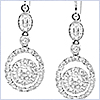 14K White Gold 1.36 ct Diamond Womens Dangle Earrings - 24diamonds.com