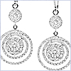 14K White Gold 2.35 ct Diamond Womens Dangle Earrings - 24diamonds.com