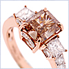 18K Rose Gold 3.00 ct GIA Fancy Orange-Brown Diamond Ring - 24diamonds.com