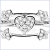14K White Gold 0.36 ct Diamond Womens Heart Ring - 24diamonds.com