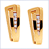 14K Yellow Gold 0.13 ct Diamond Womens Hoop Earrings - 24diamonds.com