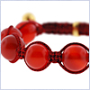 925 Sterling Silver Coral Bead Unisex Bracelet - 24diamonds.com