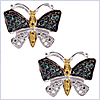 925 Sterling Silver 0.25 ct Diamond Womens Butterfly Earrings - 24diamonds.com