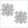 925 Sterling Silver 0.30 ct Diamond Mens Square Stud Earrings - 24diamonds.com
