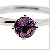 925 Sterling Silver 0.90 ct Amethyst Womens Solitare Ring - 24diamonds.com