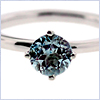 925 Sterling Silver 1.10 ct Blue Topaz Womens Solitare Ring - 24diamonds.com