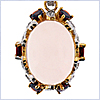 925 Sterling Silver 12.29 ct Rose Quartz Womens Pendant Necklace - 24diamonds.com