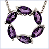 925 Sterling Silver 1.50 ct Amethyst Womens Pendant Necklace - 24diamonds.com