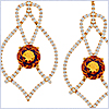 14K Yellow Gold 3.03 ct Citrine Diamond Womens Earrings - 24diamonds.com