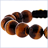 925 Sterling Silver Tiger Eye Smooth Bead Unisex Bracelet - 24diamonds.com