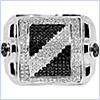 925 Sterling Silver 1.25 ct Diamond Mens Ring - 24diamonds.com