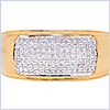 925 Sterling Silver 0.75 ct Diamond Mens Yellow Ring - 24diamonds.com