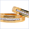925 Sterling Silver 0.65 ct Diamond Wedding Band Ring Set - 24diamonds.com