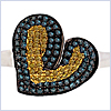 925 Sterling Silver 0.50 ct Diamond Womens Heart Ring - 24diamonds.com