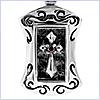 925 Oxidized Sterling Silver Unisex Vintage Cross Pendant - 24diamonds.com
