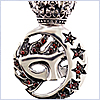 925 Oxidized Sterling Silver Unisex Vintage Venetian Mask Pendant - 24diamonds.com