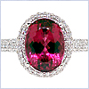 18K White Gold 4.89 ct Tourmaline Diamond Engagement Ring - 24diamonds.com