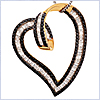 14K Yellow Gold 2.39 ct Diamond Womens Heart Pendant - 24diamonds.com