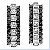 14K White Gold 2.12 ct Diamond Womens Hoop Earrings - 24diamonds.com