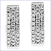 14K White Gold 0.71 ct Diamond Womens Hoop Earrings - 24diamonds.com