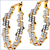 14K Yellow Gold 0.74 ct Diamond Womens Earrings - 24diamonds.com