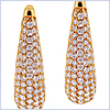 18K Yellow Gold 4.34 ct Diamond Womens Hoop Earrings - 24diamonds.com