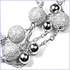 14K White Gold 15.22 ct Diamond Bead Ball Chain Necklace 35 Inches - 24diamonds.com