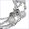 14K White Gold 7.26 ct Diamond Bead Ball Chain Necklace 35 Inches - 24diamonds.com