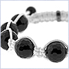 925 Sterling Silver Grooved Bead Unisex Bracelet - 24diamonds.com