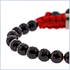 925 Sterling Silver Red Grooved Bead Baby Bracelet - 24diamonds.com