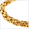 925 Sterling Silver with Gold Mens Byzantine Bracelet 7 Inches - 24diamonds.com