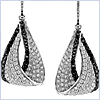 14K White Gold 2.04 ct Diamond Womens Dangle Earrings - 24diamonds.com