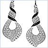 14K White Gold 1.50 ct Diamond Womens Dangle Earrings - 24diamonds.com