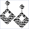 14K White Gold 2.16 ct Diamond Womens Square Dangle Earrings - 24diamonds.com